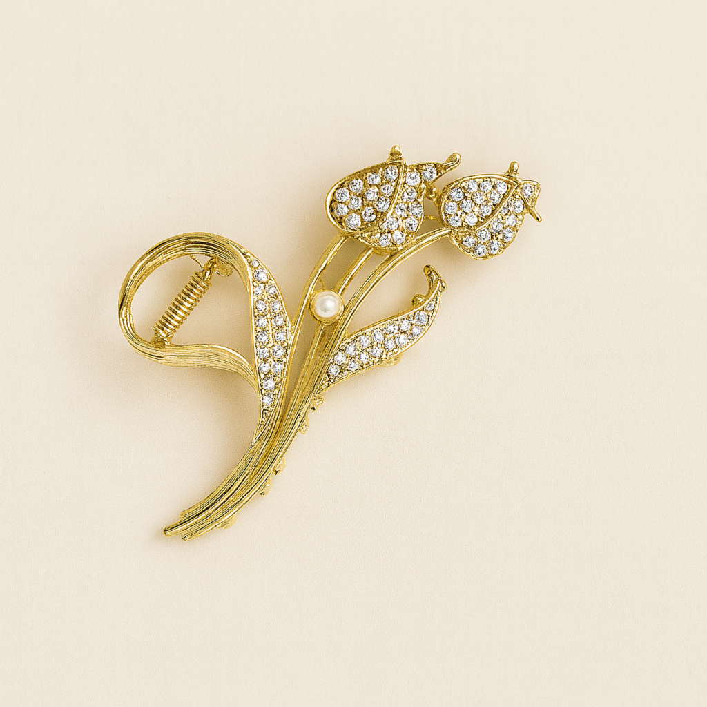 Kovový skřipec do vlasů TULIPÁNY2